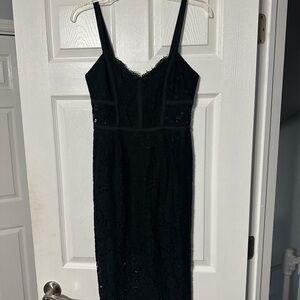 Express Elegant Lace Bodycon Cocktail Dress